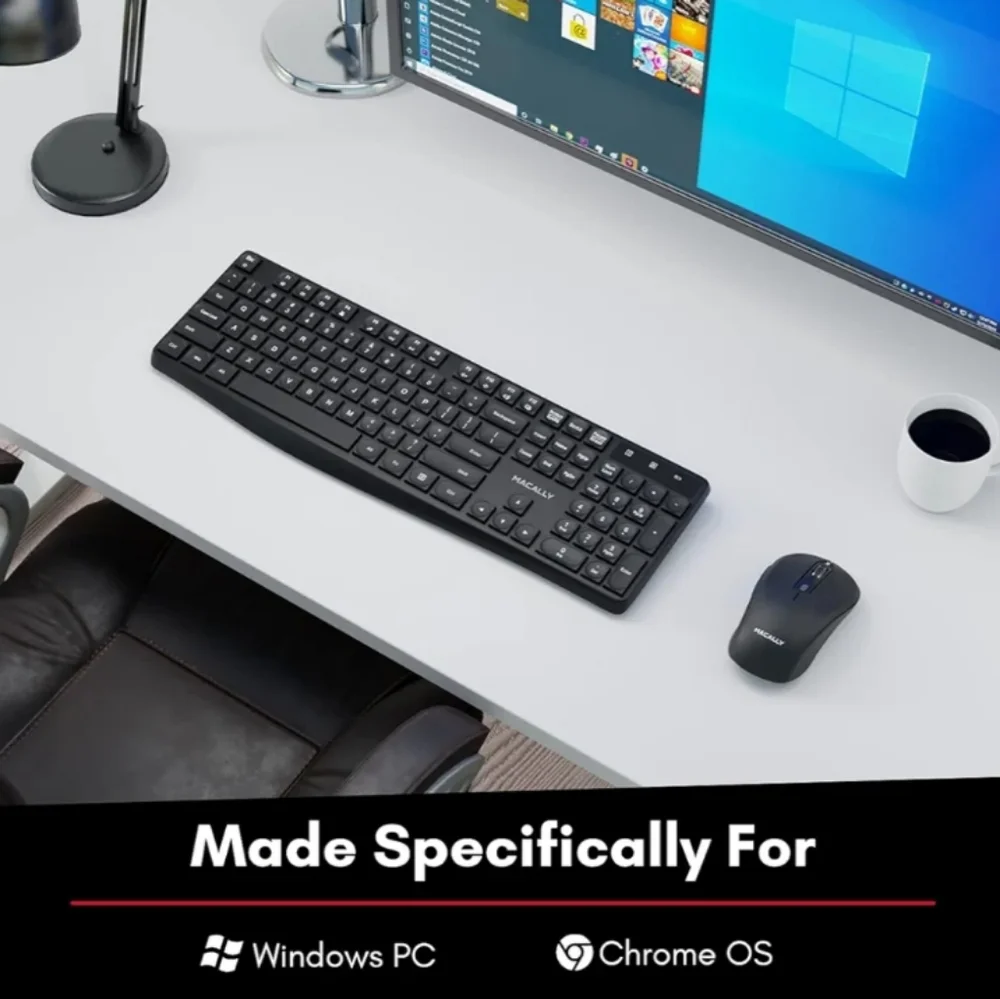 BRAND NEW QR-90 Black Wireless Keyboard and Mouse Combo 2.4G